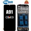 Oppo A91 CPH2021 PCPM00 PCPT00 DISPLAY OLED FRAME Touch Screen Schermo Nero