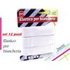 Set 12 Elastico Biancheria Mutande Boxer Bianco 2mx2cm moc