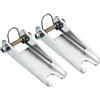 GANCIO SICUREZZA 2PZ 25 POLLICI KIT CHIUSURA TRAINO RICEVITORE ARGENTO ACCESSORI
