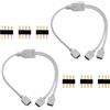 CESFONJER LED 4 pin Connettore Cavo Splitter Y 1to2 Sdoppiatore Connettore per