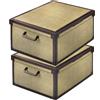 Lavatelli Set 2 Scatole Armadio Portaoggetti con Coperchio - Organizer Cambio Stagione