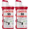 LOCTITE 55, Filo sigillaraccordi istantaneo, Sigillante raccordi in metallo e plastica, Sigillante tubi e raccordi per il riposizionamento, Senza ingredienti PFAS/PTFE, 1 vaso da 160m