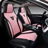 FLORICH Coprisedili anteriori per auto, impermeabili, rosa e neri, in pelle, confezione da 2, protezione universale per la maggior parte delle auto, camion, SUV