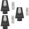 LEOFLA 3 X Faro Stradale A Led 90W Con Pannello Solare Crepuscolare E Telecomando