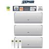 ZEPHIR CONDIZIONATORE TRIAL SPLIT 9+9+12000 BTU A++/A+ WIFI ZTRL9/9/12
