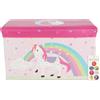 Bieco contenitori plastica con coperchio per bambini Unicorno 60l | baule