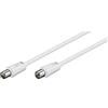 Goobay 50910 Antenna Cavo (<70 dB, 75 Ohm), 2x Schermato, Spina Coassiale Nichelata alla Presa Coassiale, Cavo Adatto per TV, HDTV, Radio, DVB-T2 e DVB-S2, Lunghezza 0,5 m
