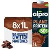 ALPRO PROTEIN 50g Bevanda alla SOIA al gusto CIOCCOLATO 8x1L NATURALMENTE SENZA