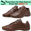 Puma Future Cat Studs Espresso Brown Gold 405962-01 taglia uomo