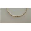 Oro COLLANA ORO 18 KT 750% Donna Giallo Bianco CORDA Laser Girocollo COLLIER Catena