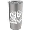 Fraxoweb Sono uno chef Qual è il tuo superpotere Cucina divertente Bicchiere termico in acciaio inox doppia parete