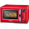 SEVERIN MICROONDE RETRO 20LT. MW 7893 700W CON GRILL 1000W ROSSO VINTAGE