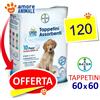Bayer 120 Tappetini Bayer Sano e Bello 60x60 - Traverse assorbenti igieniche per cani