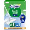 Swiffer 3D Starter Kit Manico Scopa 8 Panni Pavimenti 3 Lavapavimenti Cattura