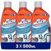 Mr Muscle Sciogli Capelli Disgorgante Professionale Forte 3 Pezzi x 500ml Stura