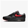 Nike Air Max 1 Essential Nero Rosso Scarpe Da Ginnastica UK 10 US 11 EUR 45