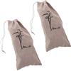 Durable Nylon Drawstring Ballet Shoe Bags 2Pcs for Dance Shoe Organization