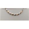 Oro COLLANA In ORO Bicolore GIALLO BIANCO 18 Kt 750% Unisex Collier Catena Girocollo