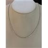 Oro COLLANA ORO BIANCO 18 Kt 750% Donna Maglia Modello CORDA Laser COLLIER Girocollo