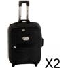 2X 1:64 Figure Waiter Manger Scene Layout Diorama Toy Suitcase Black