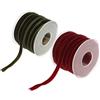 2 * 20 Yard 10mm Largo Nastro Di Velluto Rotolo Per Artigianato Vino Rosso E
