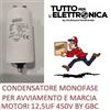 GBC Condensatore monofase per l'avviamento e marcia motori 12,5uf/450v BY GBC