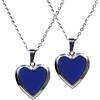 2 pezzi Heart Mood Photo Frame Cambia colore Emotion Feeling Collana unisex