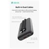 Devia MINI Power Bank Ultra4 da 22,5 W Con 2 cavi integrati 20000 mAh Grigio