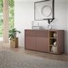 EffeZeta Madia Origin Core con 2 cassetti e 2 ante colore terracotta e nicchie a giorno c