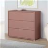 EffeZeta Cassettiera Medea 3 cassetti in colore terracotta