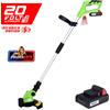 Bakaji Decespugliatore Elettrico a Batteria Litio 20V Tagliaerba Tagliabordi Rasaerba