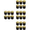 24Pcs Black ABS Perfume Cap Replacement 15Mm Leak Proof Screw Lid