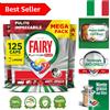 Platinum Plus Fairy Platinum Plus Pastiglie Lavastoviglie Tutto in Uno, 125 Caps, Limone