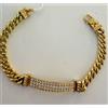 Oro BRACCIALE ORO GIALLO 18 Karati 750%/1000 Uomo Donna Unisex Maglia CATENA Zaffiri