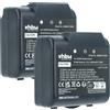 vhbw 2x batteria compatibile con IMET M550 Ares M550S Thor BE5500 BE3600