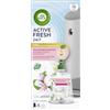 Airwick Air Wick Active Fresh - Starter Set - Deodorante automatico senza aerosolo - Profumo per ambienti con fiori di gelsomino - Ricarica da 228 ml + dispositivo