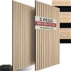 ® Set da 2 Pannelli Acustici Effetto Legno Feltro Fonoassorbente MDF e