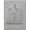 PG Gioielli COLLANA TRILOGY Pendente Con DIAMANTI In Oro Bianco 18 Karati 750% PG GIOIELLI