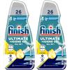 Finish Quantum +Igiene Gel, Gel Detersivo Per Lavastoviglie Liquido Raccomandato da Napisan, Multiazione, Limone, Confezione Da 52 Lavaggi - 655 g