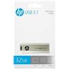 HP x796w USB 3.1 Flash Drive 32GB, design push and pull, finitura metallica One