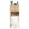 HOMCOM Mobile Bagno Sopra WC con Armadietto a 2 Ante, 66x25x168 cm, Rovere