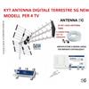 EDISION Kit Antenna Tv Digitale Terrestre Con Centralino Amplificatore di Segnale UHF