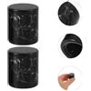 18Pcs 15Mm Perfume Bottle Cap Replacement Black Resin Marble Design