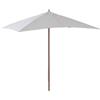 Biacchi Ombrellone in Legno 8 stecche 3X3 Ecru 180 gr/mq Palo Ø 48 mm Giardino esterno