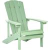 Beliani Sedia da giardino in plastica verde chiaro Adirondack