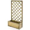 Grigliato Con Fioriera In Legno Di Pino Impregnato In Autoclave cm 75 x 30 x 180