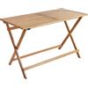 Beliani Tavolo da giardino legno di acacia chiaro 120 x 60 cm PROSSEDI