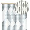 palucart [2 MODELLI] Tenda a Piastrine Fili PVC 120x230 cm Moschiera per Porte e Finestre