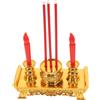 Buddha Decor LED Candle Lamp Reusable Plastic Village Pottery Tea Light Houses