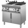 INOX BIM Cuocipasta a Gas Armadiato - Profondità Cm 70 - Doppia Vasca 28 + 28 Lt
